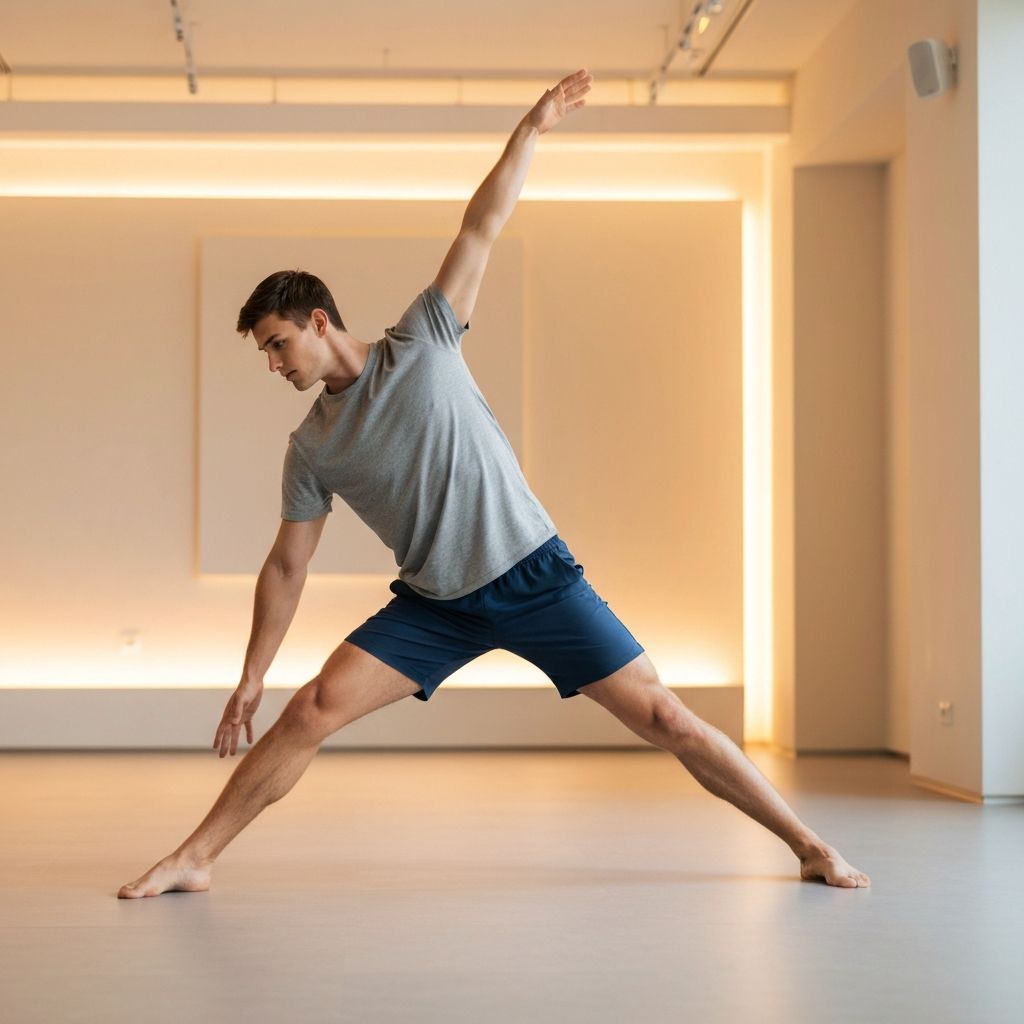 Person performing gentle stretching exercises